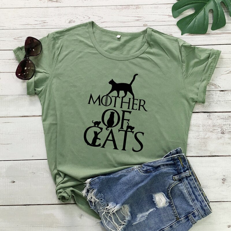 Stylové dámské tričko s koťaty