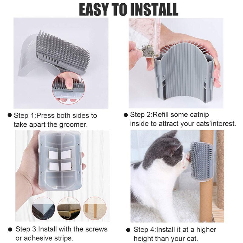 Pet Comb Removable Cat Corner Scratching Rubbing Brush Pet Hair Removal Massage Comb Pet Grooming Cleaning Supplies Scratcher