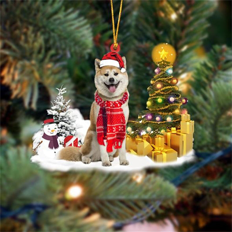 Krásná vánoční ozdoba se psem