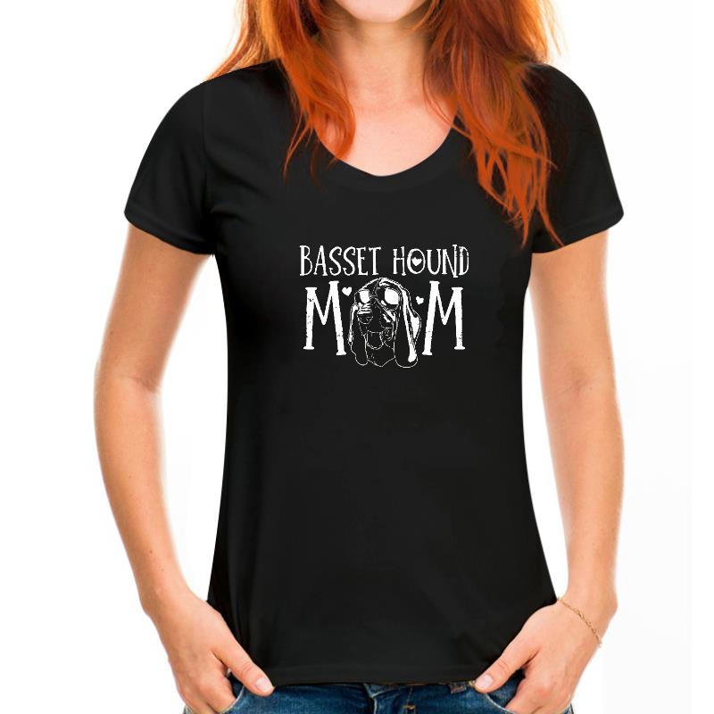 Basset Hound Mom ležérní tričko