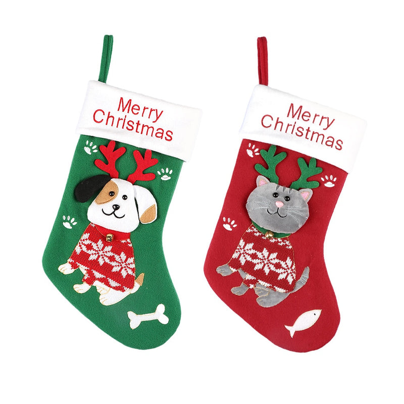 Vánoční ponožka s mazlíčkem