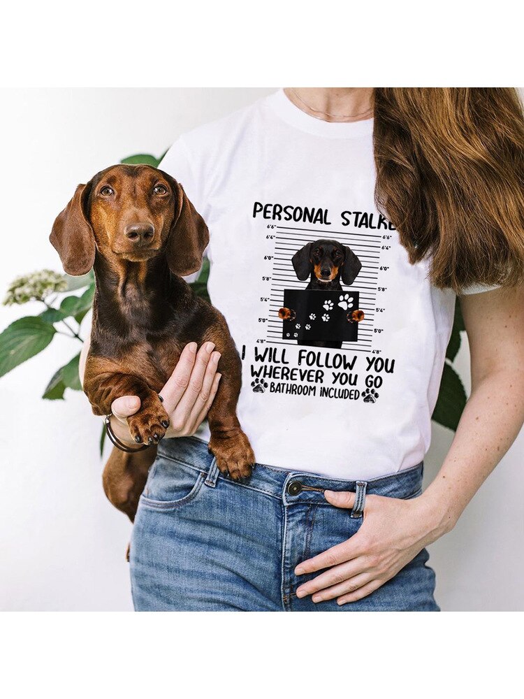Vtipné dámské tričko se psem