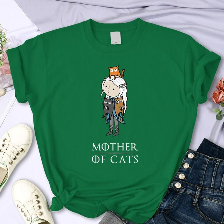 Sportovní tričko s kočičím potiskem
