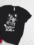 Módní kočičí tričko