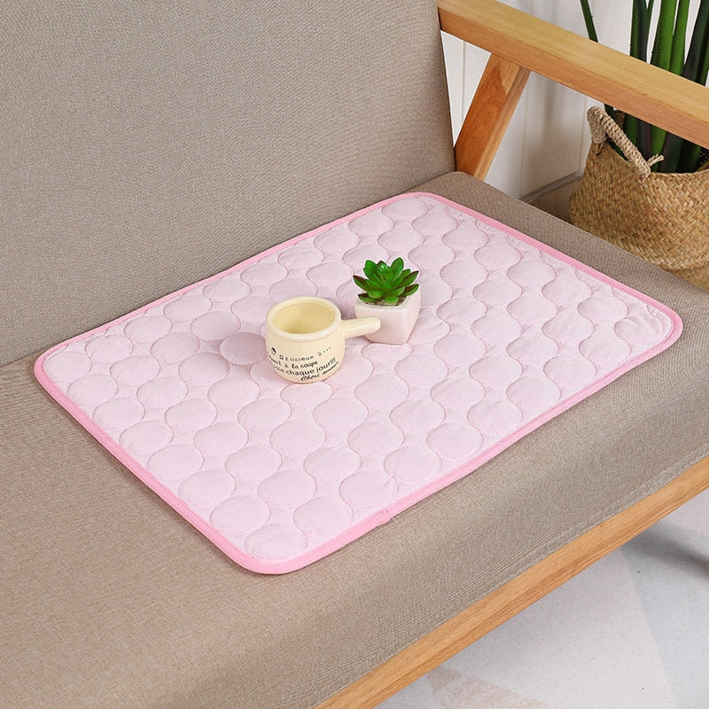 Summer pet ice pads cold-feeling cat dog bed Pad mesh Breathable Cooling Nest mat Washable Kitten Puppy Mattress pet supplies