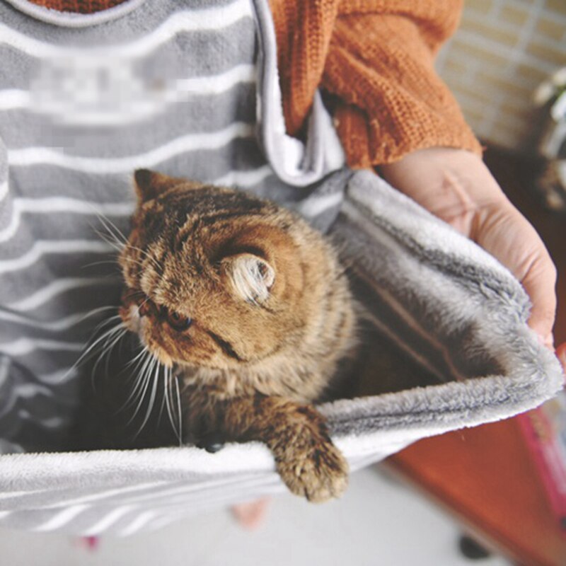 Zástěra pro držení kočky s kapsou pro domácí mazlíčky