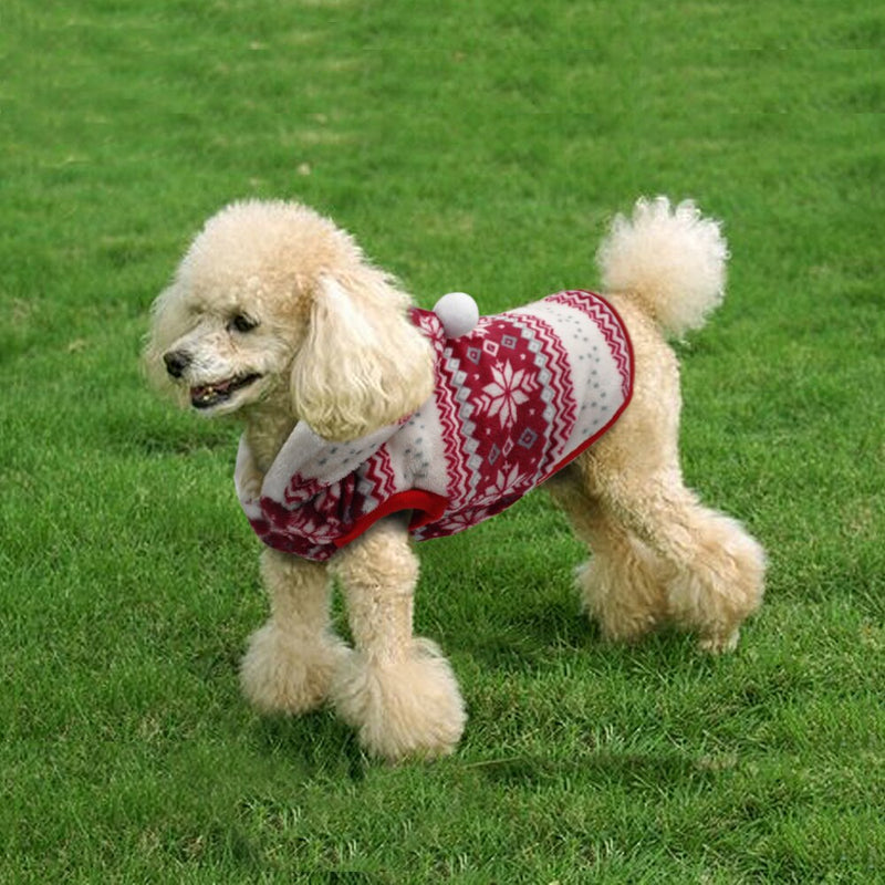 Vánoční svetr s kapucí pro psy