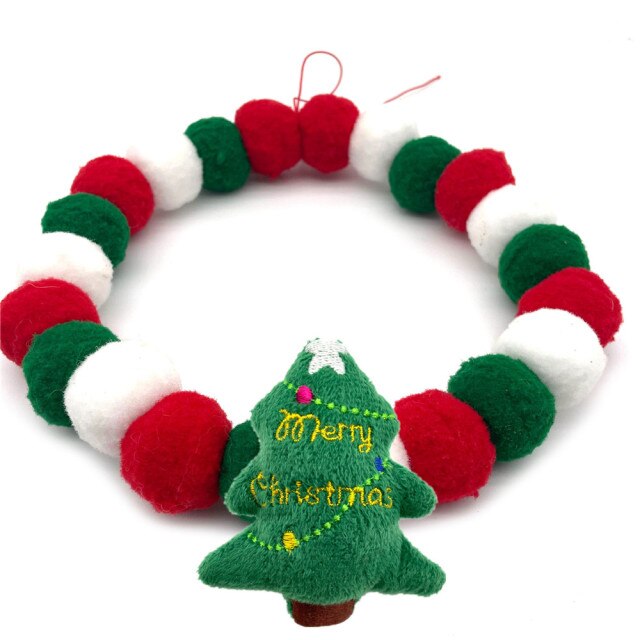 Vánoční plstěný náhrdelník