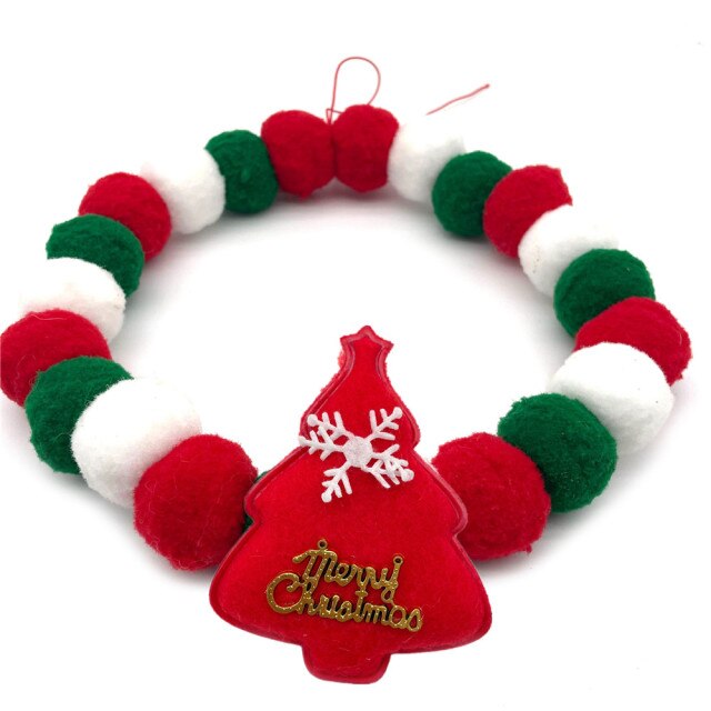 Vánoční plstěný náhrdelník